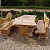 Rustikale Tische, Stühle, Bänke aus Massivholz