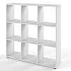VICCO Bücherregal NOVE 9 Fächer Raumteiler Standregal Aktenregal Aufbewahrung Regal (Weiß)