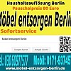 Sofort Möbel entsorgen Berlin Sofa Schrankwand Matratzen Entrümpelungen günstig pauschal 80 Euro
